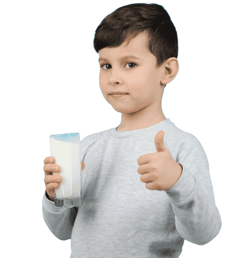 boy with milk